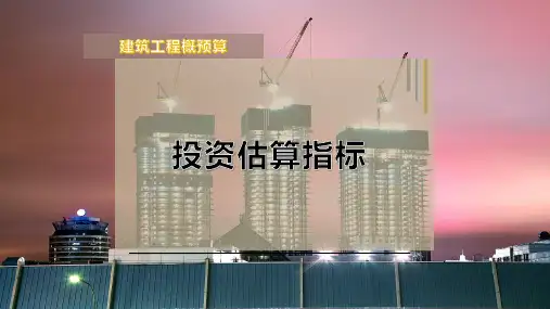 投资估算指标
