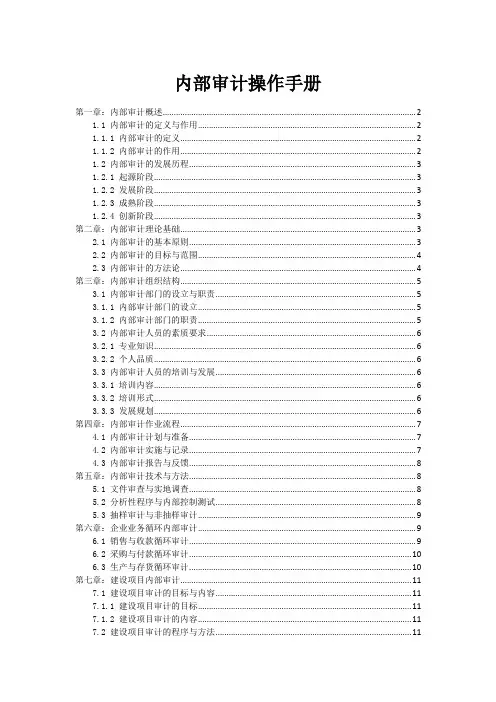 内部审计操作手册