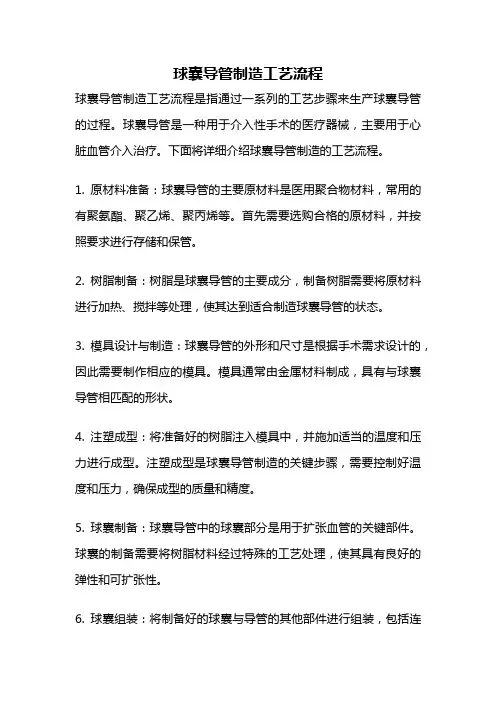 球囊导管制造工艺流程