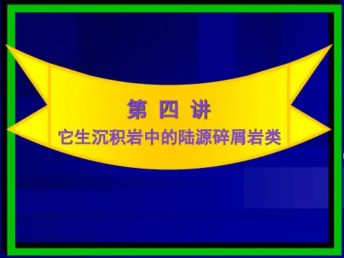 讲陆源碎屑岩岩类