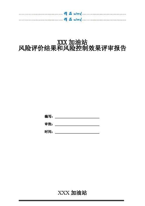 加油站风险评价报告