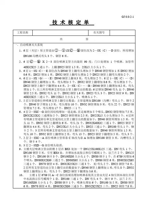 技术核定单