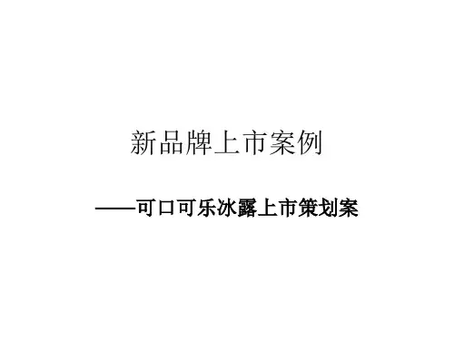 新品牌上市案例——冰露