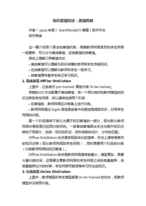知识蒸馏综述：蒸馏机制