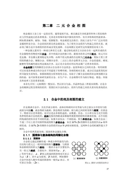 二元合金相图（1）