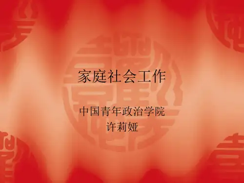 家庭社会工作课件