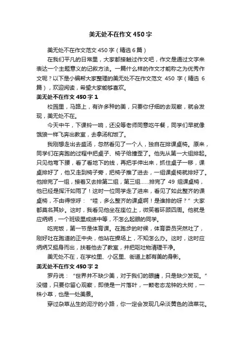 美无处不在作文450字