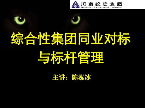 同业对标与标杆管理(综合性投资集团学员手册新版)