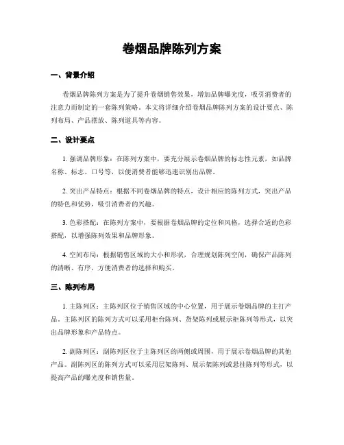 卷烟品牌陈列方案