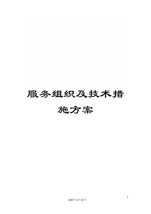 服务组织及技术措施方案