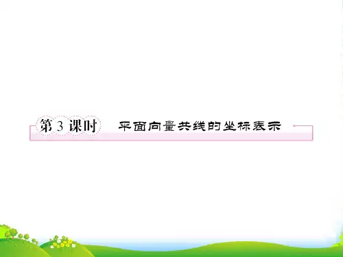 高中数学 平面向量的基本定理及坐标表示 第3课时 平面向量共线的坐标表示课件 新人教A必修4