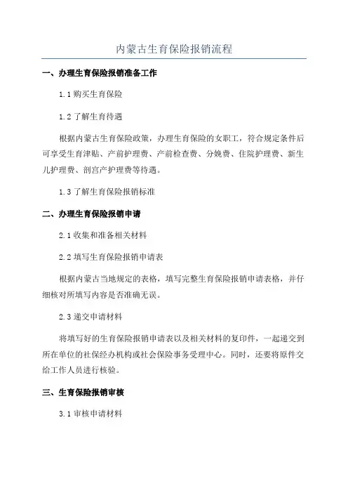 内蒙古生育保险报销流程