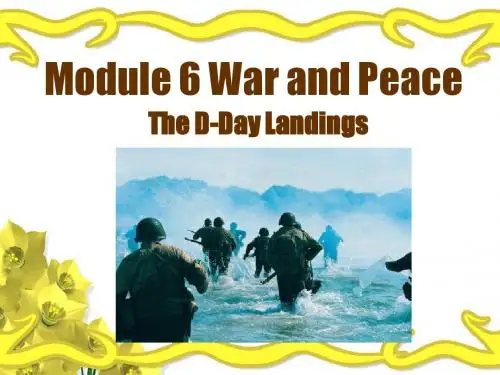 外研版 选修6 Module 6 War and Peace Reading and Vocabulary 课件