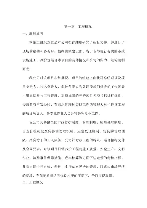 市政设施维护服务项目(方案)