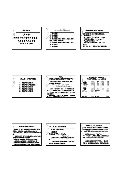 4.3多重共线性