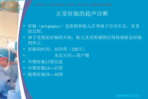 产科超声医学知识讲座培训课件