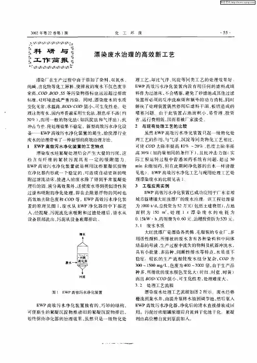 漂染废水治理的高效新工艺