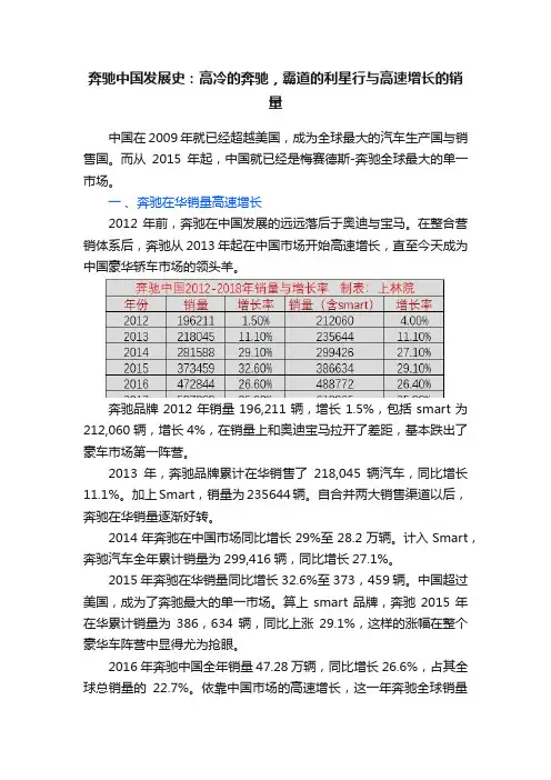 奔驰中国发展史：高冷的奔驰，霸道的利星行与高速增长的销量
