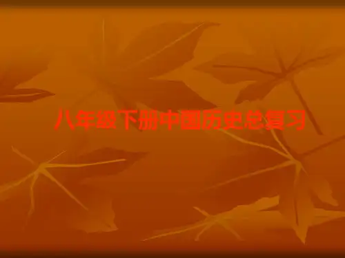 八年级下册中国历史总复习