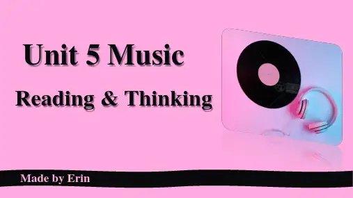 Unit5MusicReadingandThinking阅读课课件高中英语人教版
