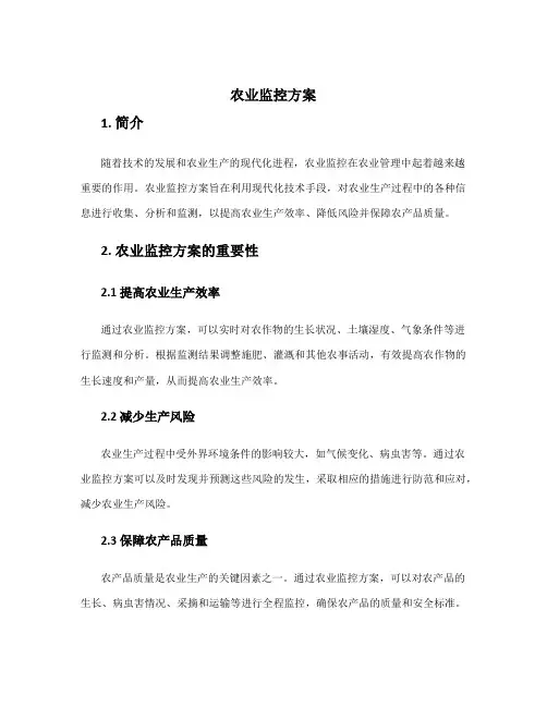 农业监控方案
