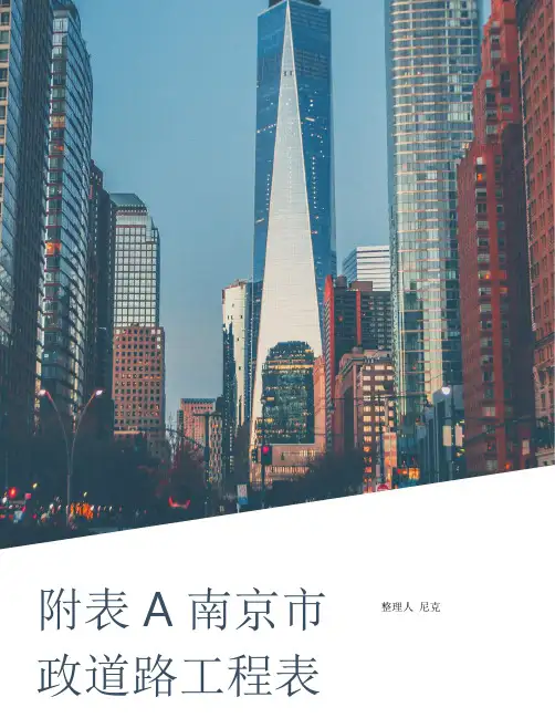 整理市政道路工程资料表格全套