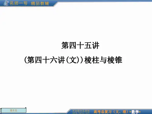 2012年高考总复习一轮《名师一号-数学》第45讲