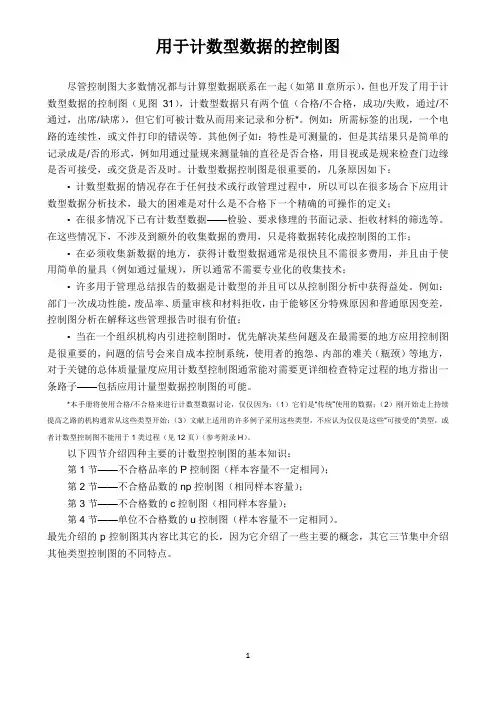 用于计数型数据的控制图
