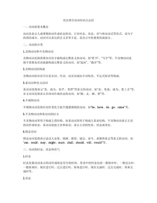 语法填空动词知识点总结