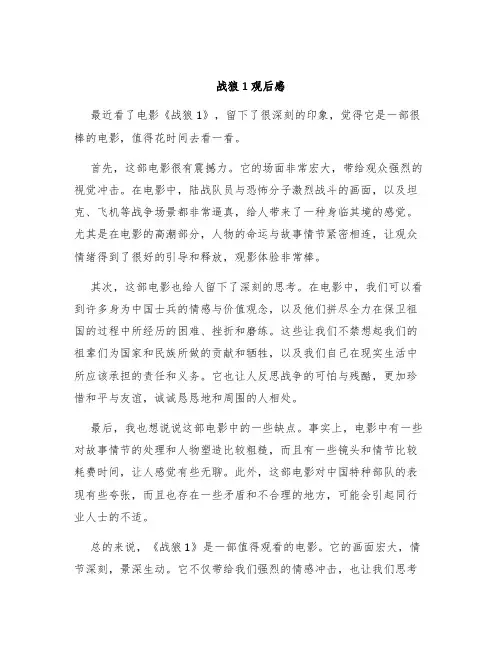 战狼1观后感