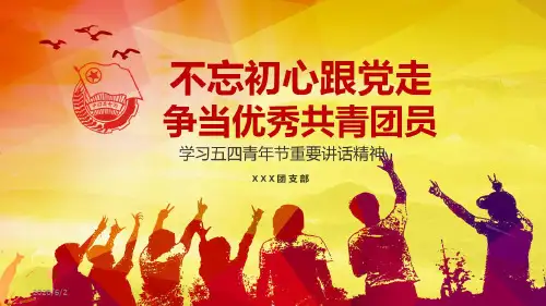 2019年不忘初心跟党走做合格团员团课ppt课件