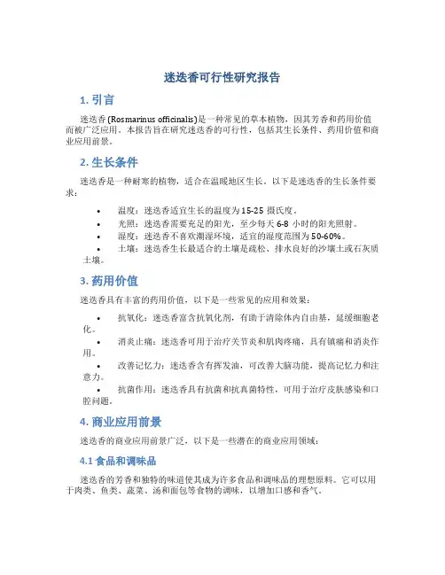 迷迭香可行性研究报告