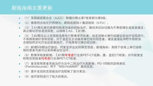 2019NCCN宫颈癌临床指南解读ppt课件