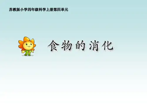 四年级上册科学课件-4.3 食物的消化｜苏教版 (共12张PPT) (1)