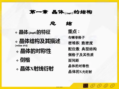 固体物理教程-总结材料