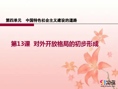 课件8：第13课 对外开放格局的初步形成