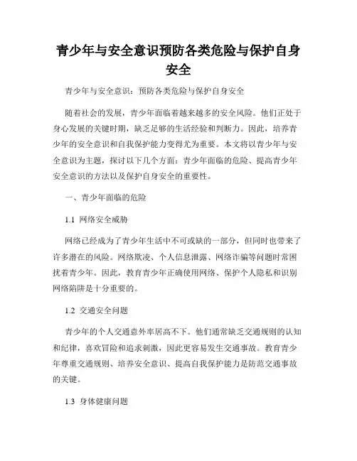 青少年与安全意识预防各类危险与保护自身安全