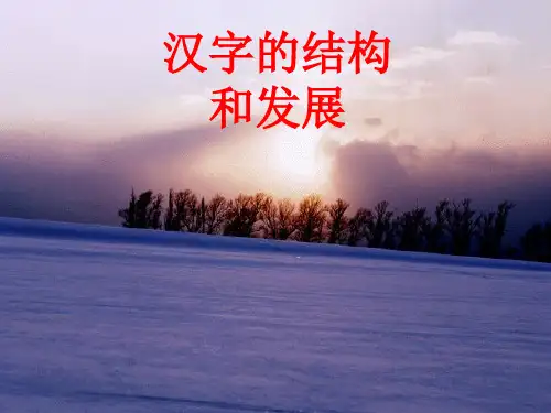 古代汉语课件(汉字的结构和发展)