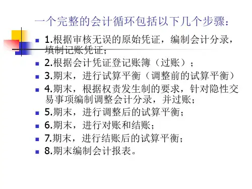 第六章、会计循环