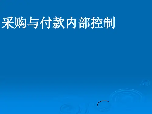采购与付款内部控制