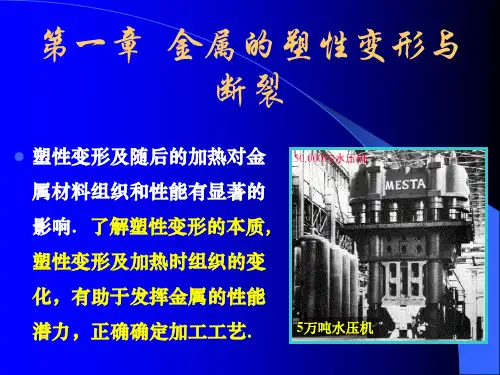 金属及合金的塑性变形与断裂