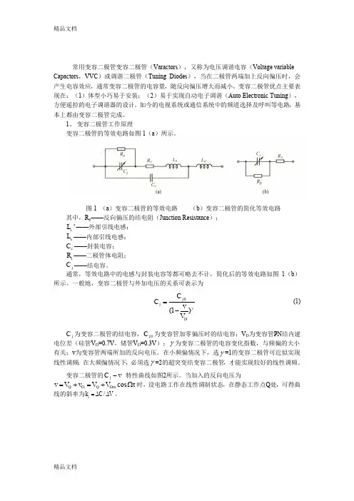 (整理)常用变容二极管