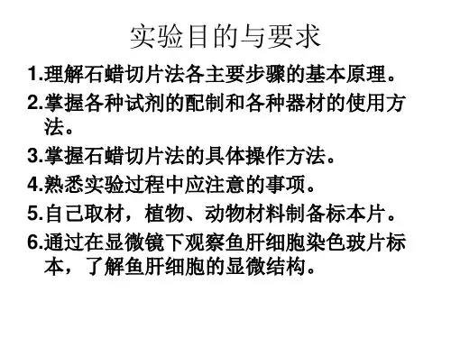 最新实验11生物显微制片技术PPT课件