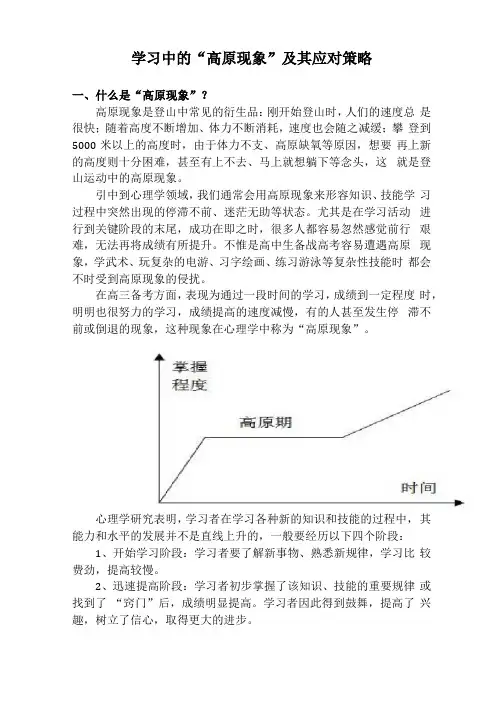 学习中高原现象及其应对策略