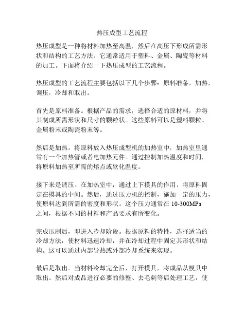 热压成型工艺流程