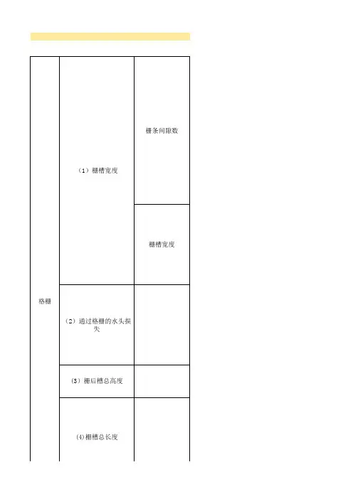 格栅计算书