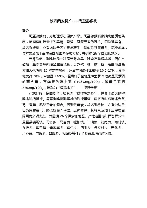 陕西西安特产----周至猕猴桃