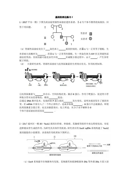 基因的表达练习及答案