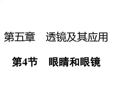 人教版八年级物理上册课件眼睛和眼镜