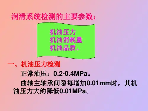 润滑系及发动机异响的检测
